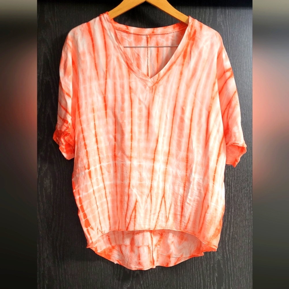 Orange Tie-Dye Women's Top